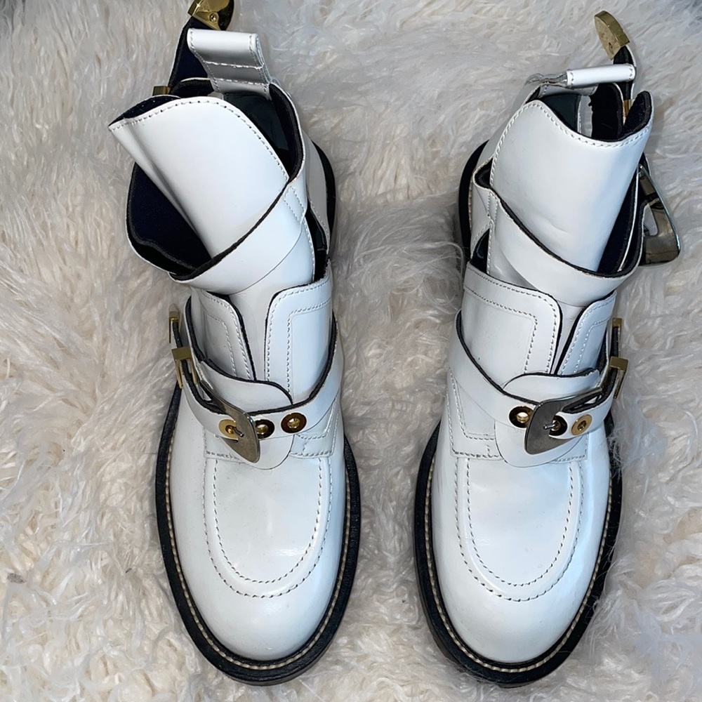 Balenciaga white boots